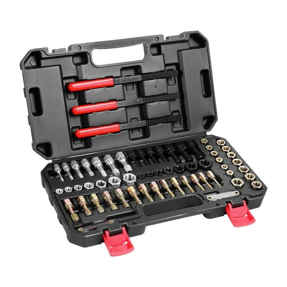 61PCS Thread Chaser Set - UNF Metric Thread Restorer Tool Kit - Rethreading Tool for Automotive Repair, Mechanics, and DIY Projects Default