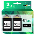 61XL Ink Cartridge for HP 61 Black Ink for HP Envy 5530 (2 Black)