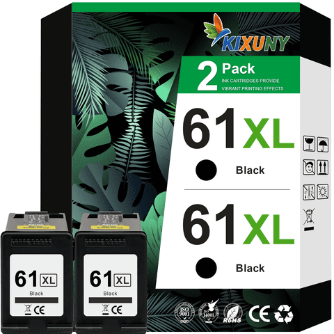 61 Black Ink Compatible for HP  61XL Black Ink Cartridge for  Printer Ink 61 61XL Black (2 Pack)