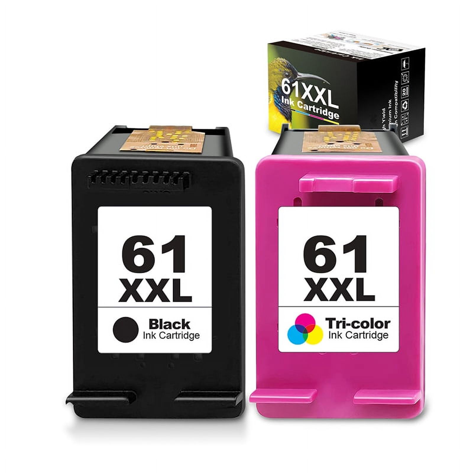 SAOUOT 61XL Ink Cartridge Combo Pack – Black & Tri-Color High Yield For HP Deskjet, OfficeJet, ENVY – 2-Year Warranty