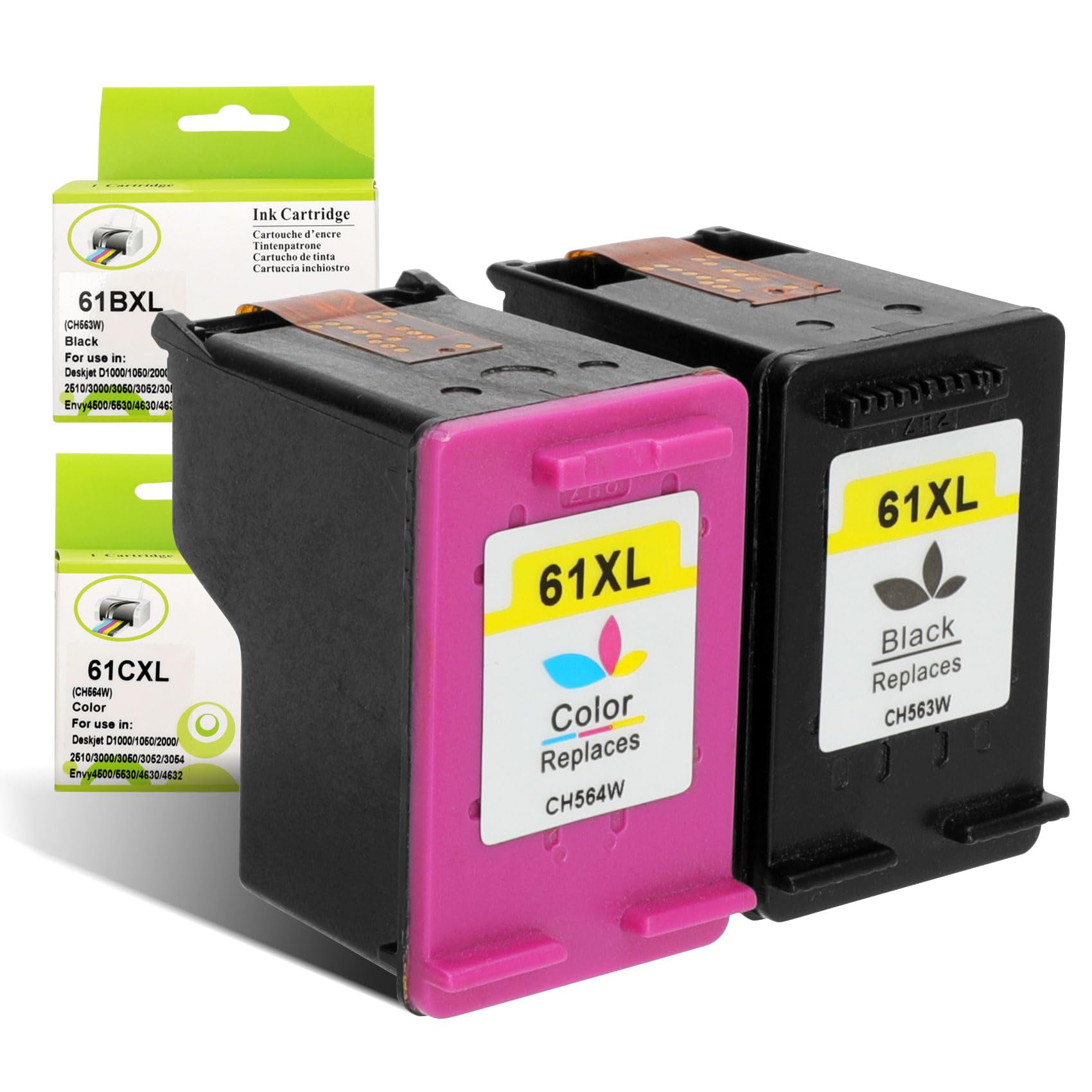 61XL Ink Cartridge Combo Pack High Yield Replacement for hp Ink 61 ...
