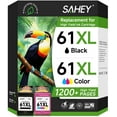 thumbnail image 1 of 61XL Ink Cartridges Compatible for HP 61 Ink Cartridge Combo Pack for Envy 4500 5530 4502 Deskjet 1000 2540 Officejet 4635 4630 Printer(Black, Tri-Color), 1 of 10