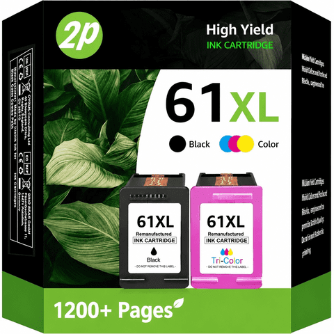 Cartuchos de Tinta 61XL Compatibles para HP 61 Paquete Combinado de Cartuchos de Tinta Funciona con Envy 4500 4501 Deskjet 2540 2541