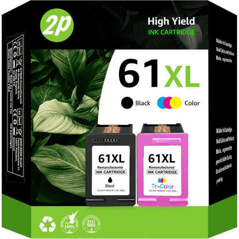 61XL Ink Cartridges Compatible for HP 61 Ink Cartridge Combo Pack Work with Envy 4500 4501 Deskjet 2540 2541