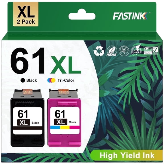61XL Ink Cartidges Compatible for HP 61 Ink Cartridge Combo Pack for HP 61 Black Tri-color Ink for Envy 4500 4502 5530 Officejet 4630 4635 Deskjet 1000 1010 1512 Printer