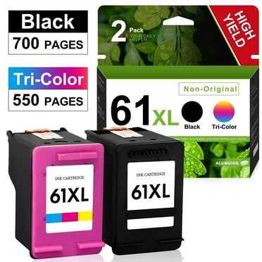 61XL Ink Cartridges Comb Pack (2-Pack Black Tri-Color) Compatible for HP 61 Ink Cartridges for Printer ink 61 for 5530 4500 Printer