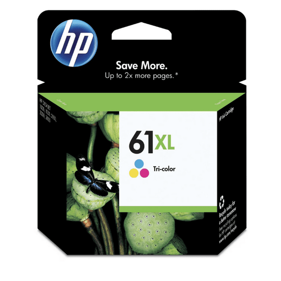 61XL Tri-color High-yield Ink Cartridge for Printers | Works with: DeskJet 1000, 1510, 2050, 2510, 2540, 3000, 3050, 3510; ENVY 4500, 5530; Offic 2620, 4630 | Instant Ink Eligible | CH564WN
