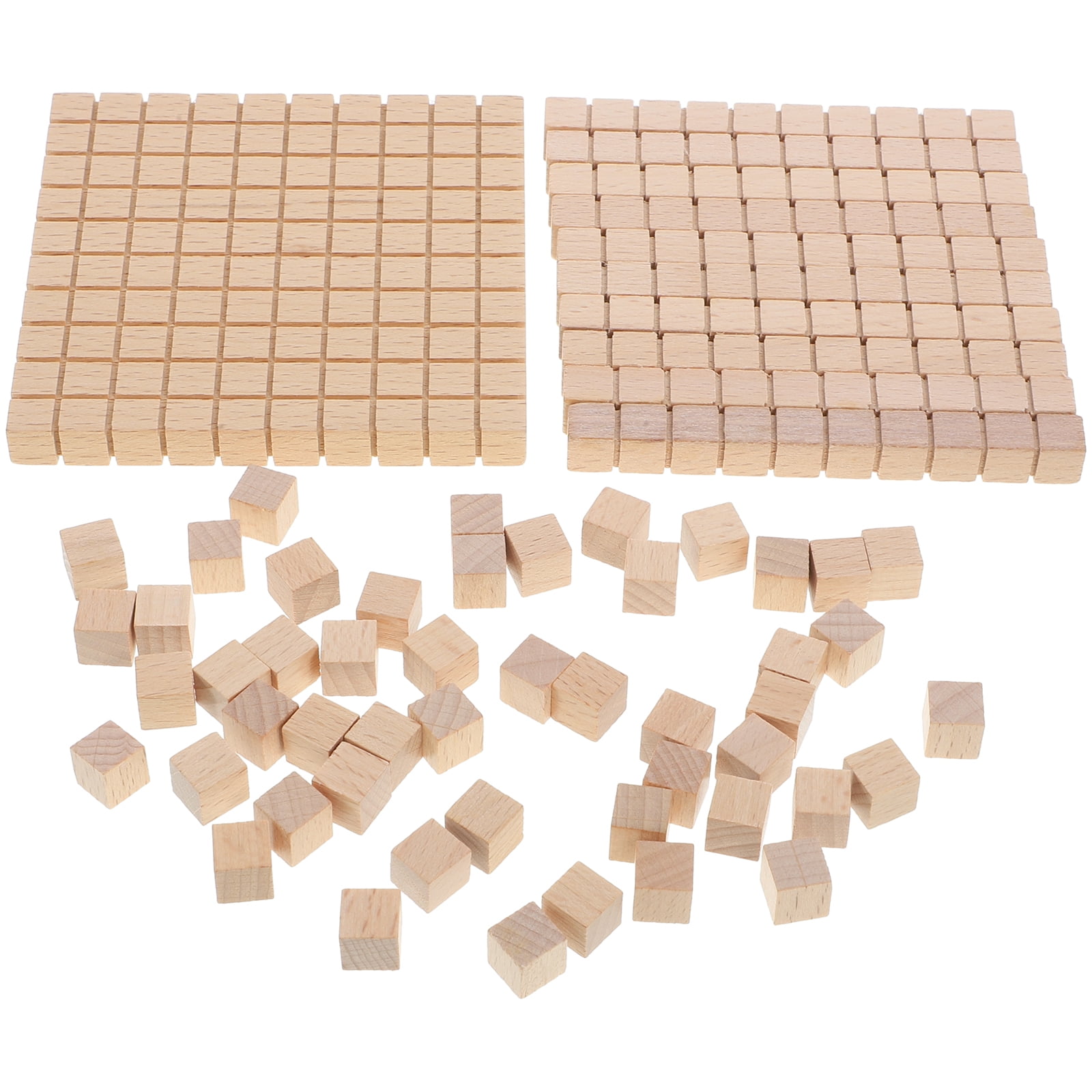 61pcs Math Manipulatives Wood Math Cubes Math Educational Blocks ...