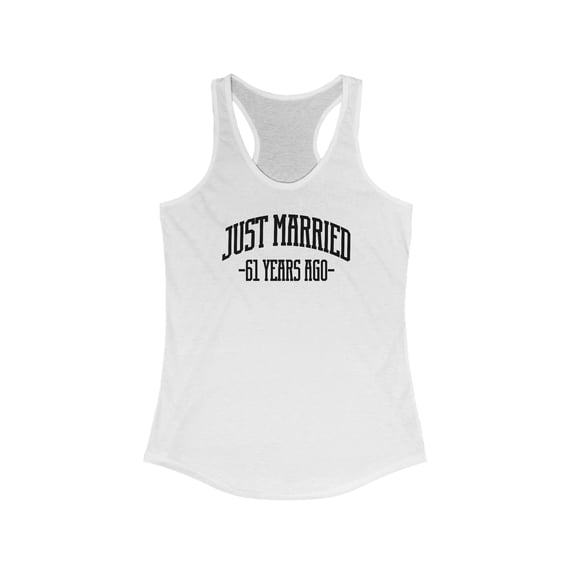 61st Anniversary 61 Year Wedding Married Tank Top Gifts Shirt Womens