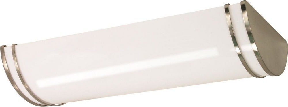 Glamour 25" Brushed Nickel LED Linear Flush Mount with Glass Dome