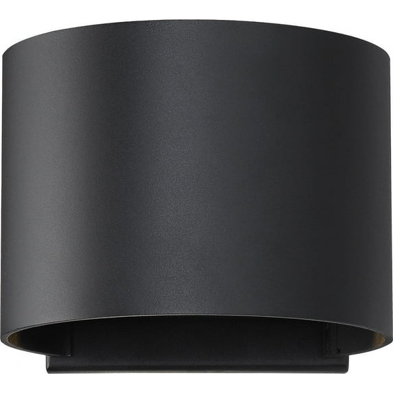 62/1464-Nuvo Lighting-Lightgate-5W 3000K 1 LED Round Outdoor Wall Sconce-6 Inches Wide by 4.75 Inches High-Black Finish