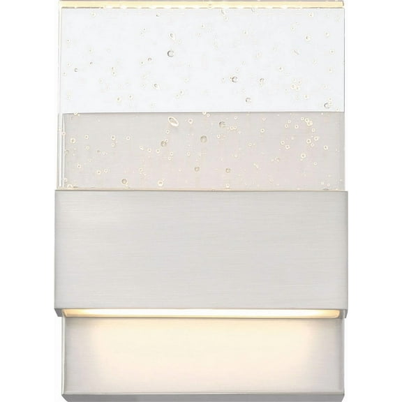 62/1501 Nuvo Lighting Ellusion-15W 1 LED Small Wall Sconce-4.75 Inches Wide by 6.38 Inches High-Polished Nickel Finish
