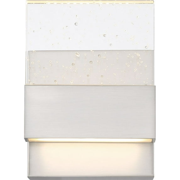 62/1501 Nuvo Lighting Ellusion-15W 1 LED Small Wall Sconce-4.75 Inches Wide by 6.38 Inches High-Polished Nickel Finish