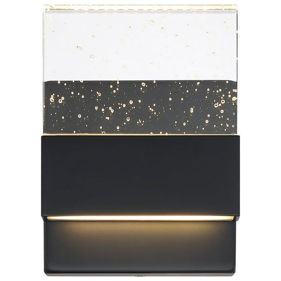62/1511 Nuvo Lighting Ellusion-15W 1 LED Small Wall Sconce-4.75 Inches Wide by 6.38 Inches High-Matte Black Finish
