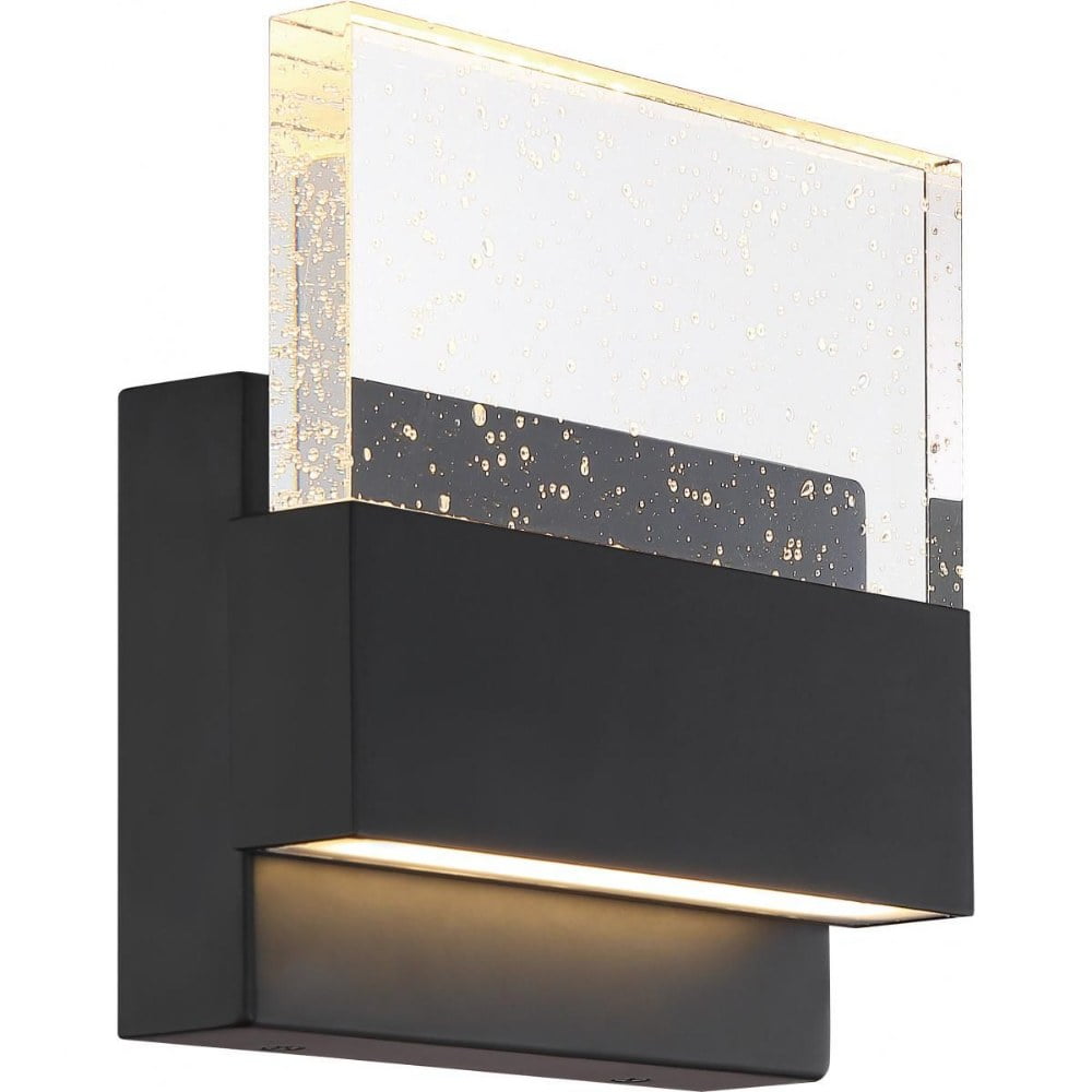 Ellusion Matte Black 7" LED Dimmable Direct Wired Wall Sconce