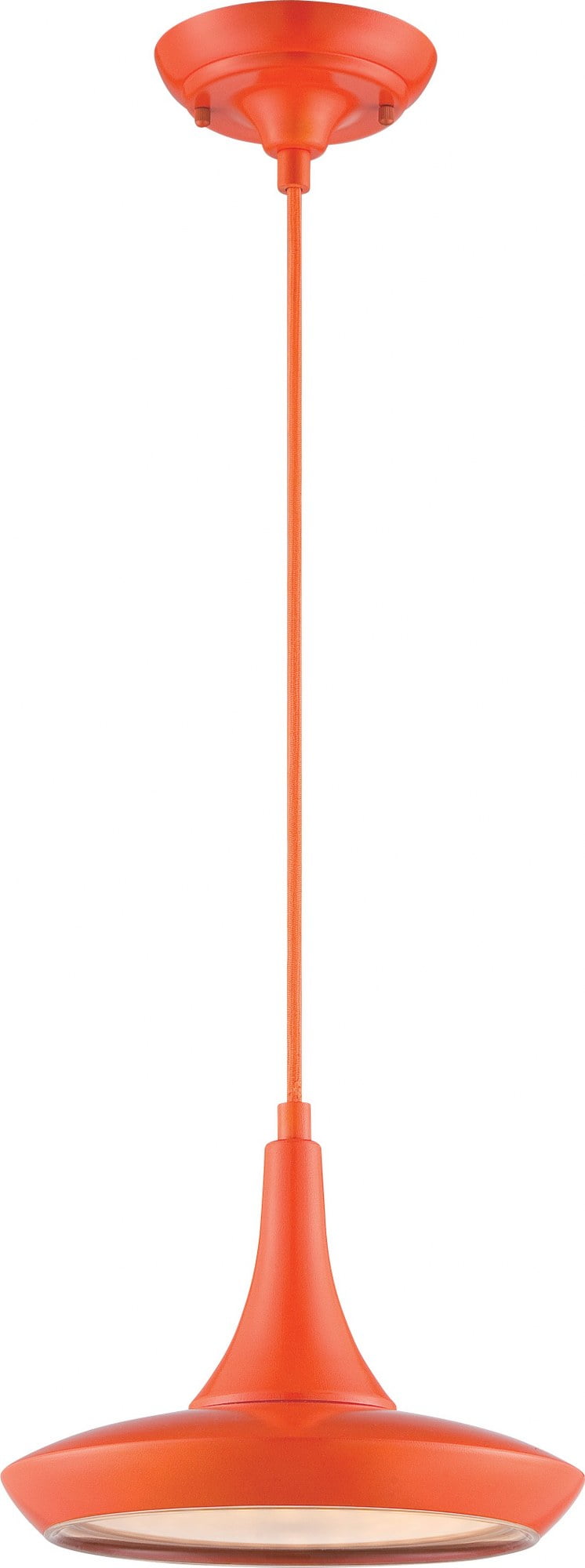 Fantom 8" Glass LED Pendant with Rayon Wire