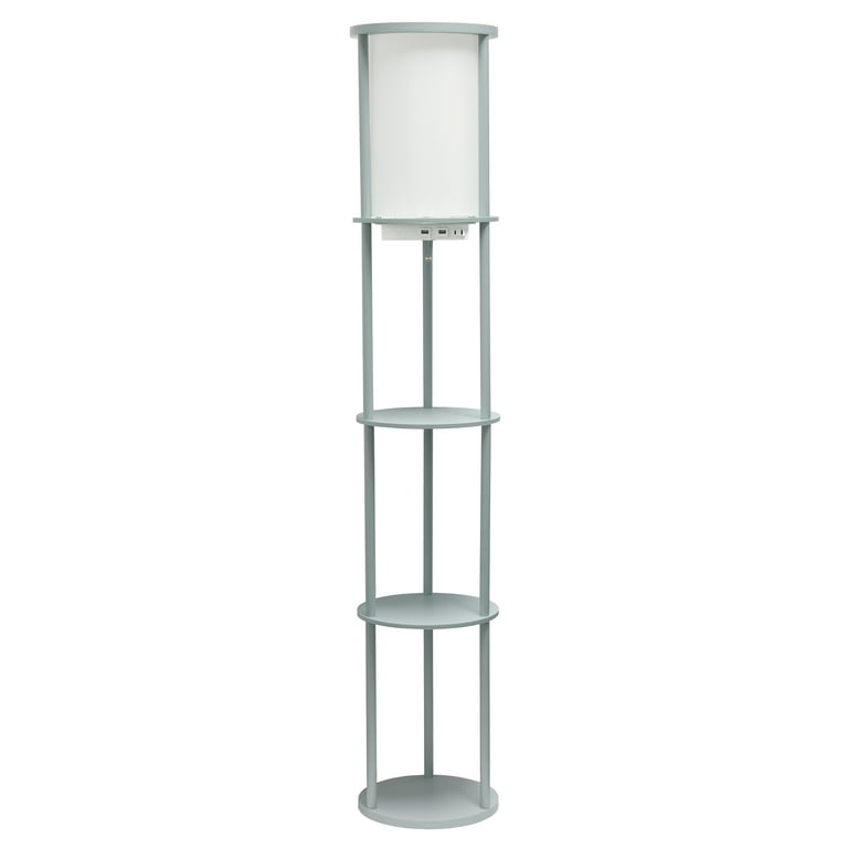 Round shelf floor lamp online