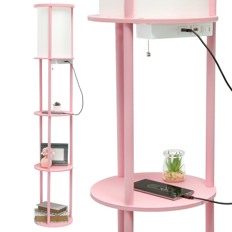 Etagere floor lamp with charging station sales