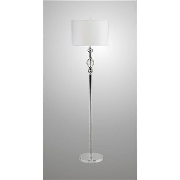 62.5"in Leona Crystal and Chrome Finish Floor Lamp