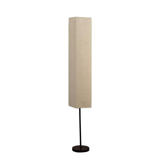 Noki 62.5-Inch Black Metal Floor Lamp with Shoji Paper Shade