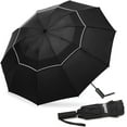 thumbnail image 1 of 62/54/46 Inch Umbrellas for Rain Large Travel Compact Golf Umbrella Inverted Windproof Double Canopy 10 Ribs Automatic Open/Close UPF50+ Sun UV Protection, 1 of 2