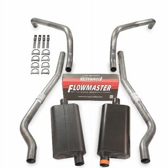 62-67 Chevy II Nova 3" High Flow Dual Exhaust Kit Flowmaster 50 Series Mufflers