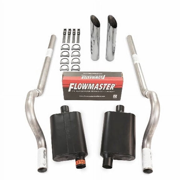 62-74 Mopar B Body Car 2.5" Dual Exhaust Kit Flowmaster Super 44 Rear Exit SW