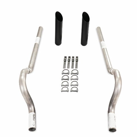 62-74 Mopar B Body Car 2.5" Dual Exhaust Kit No Muffler Rear Exit BW Tips