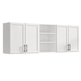 thumbnail image 1 of 62.8''W Wall Cabinets for Laundry Room, Wooden Floating Wall Cabinets, Hanging Wall Cabinet for Laundry, Kitchen, White, 1 of 9