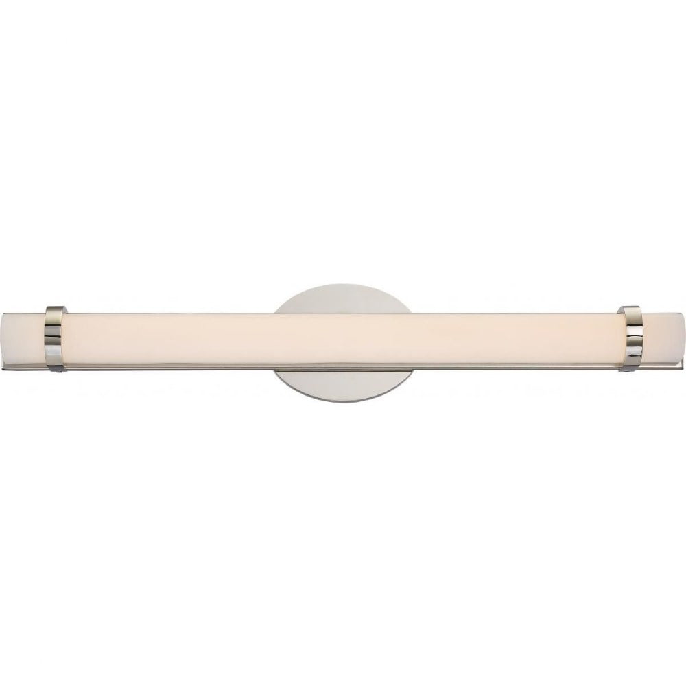 Sleek Slice 24" Polished Nickel Cylinder LED Sconce
