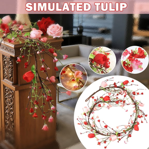 62.99In Tulip Butterfly Love Simulation Flower, Artificial Bloom, Romantic Decor, Faux Floral Stem for Wedding Vase Table Centerpiece Seasonal Display