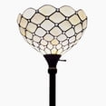 thumbnail image 1 of 62" Brown Traditional Shaped Floor Lamp With White Stained Glass Bowl Shade, 1 of 8