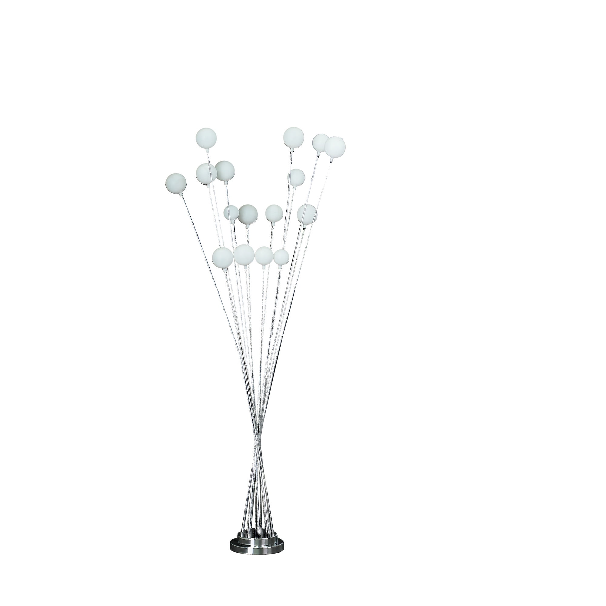 Edison Silver 62" Multi Light LED Floor Lamp