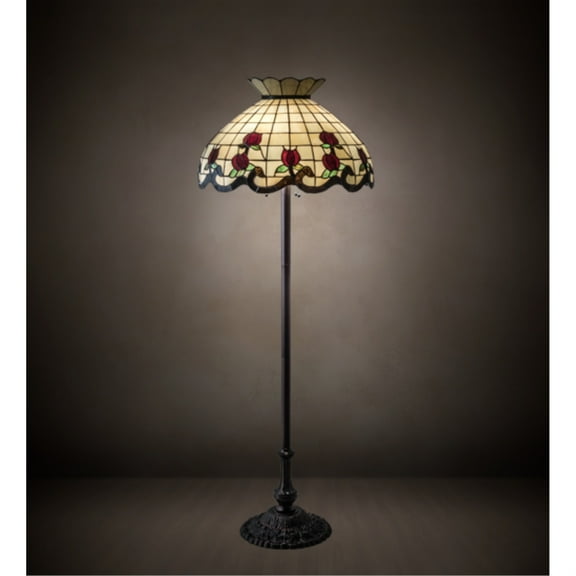 228098 Meyda 62" High Roseborder Floor Lamp