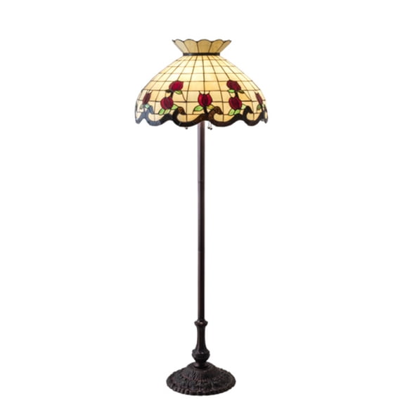 228098 Meyda 62" High Roseborder Floor Lamp