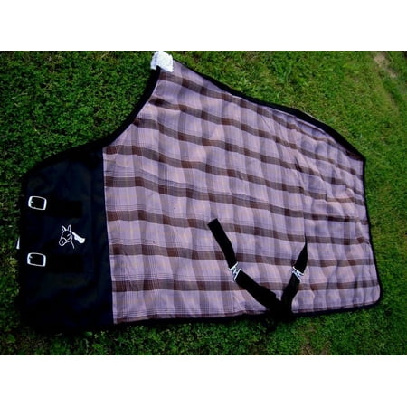 62" Horse Cotton Sheet Blanket Rug Summer Spring Pink Brown 5327