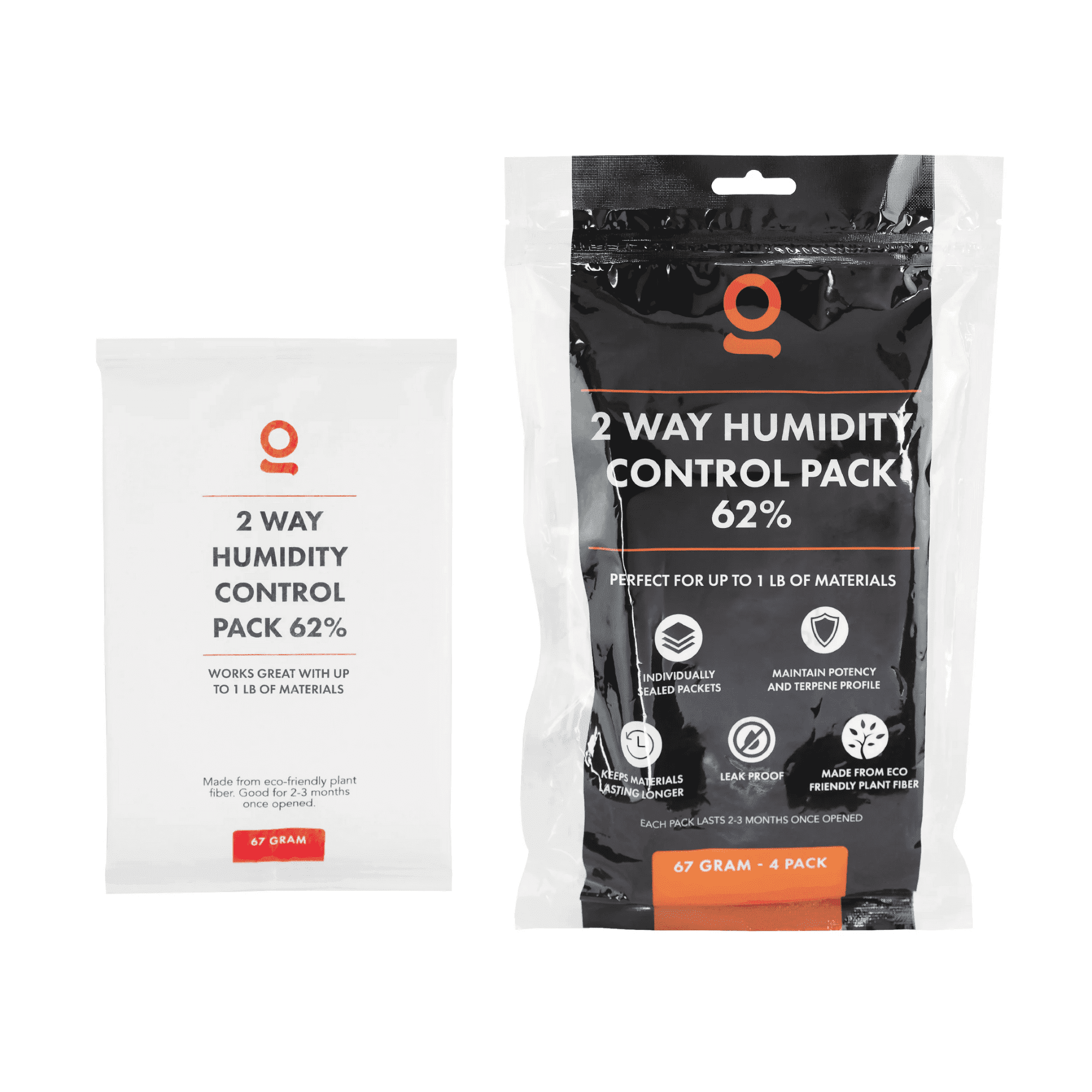 62% Humidity Control Pack – 67g (16oz) Single Pack for Moisture Balance