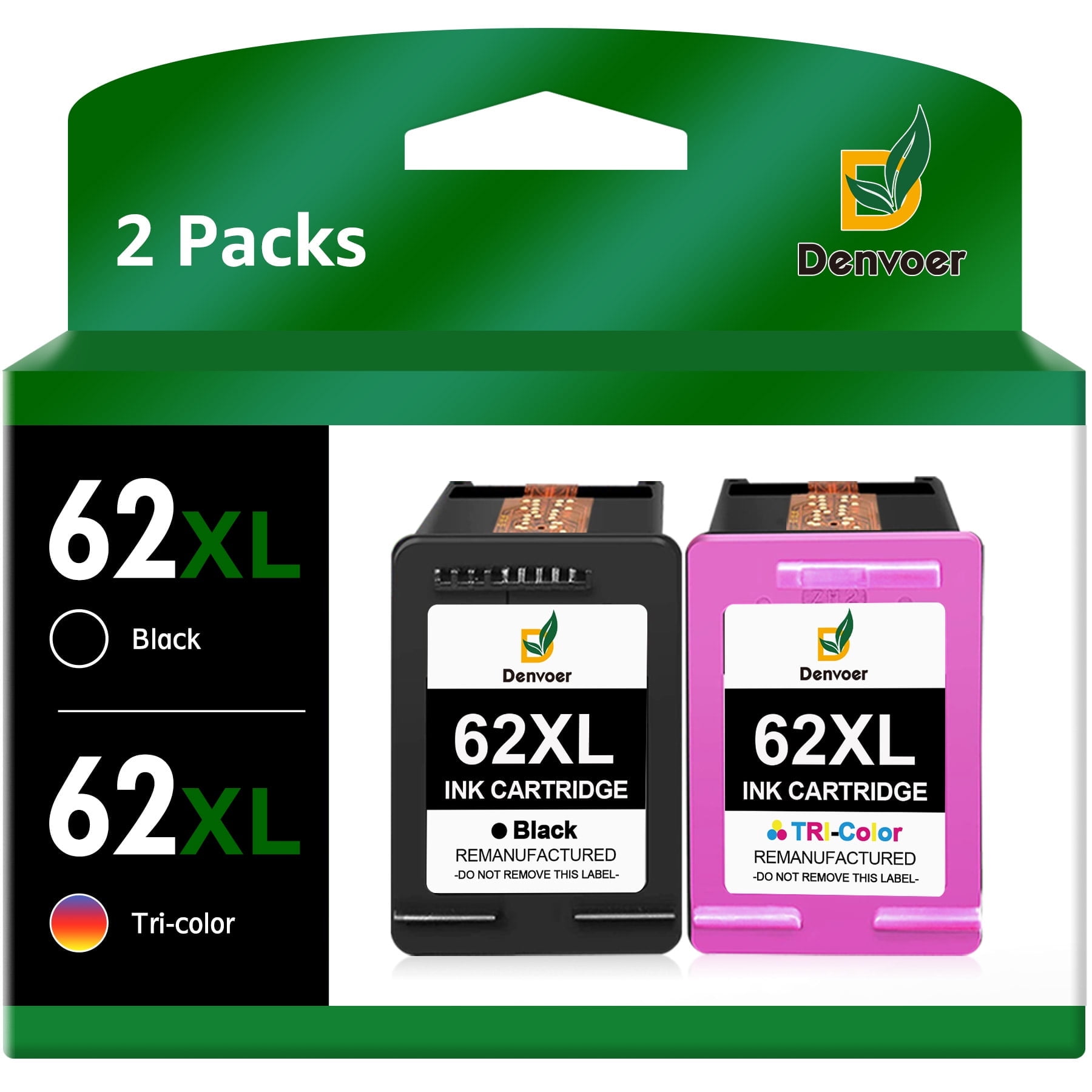 62 Ink Cartridge Replacement for HP Ink 62 HP 62XL Works with HP Envy