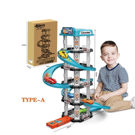 62 PCS Construction Toys Race Tracks for Children Toys, Flexible Track Playset Create A Engineering Road