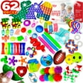 thumbnail image 1 of (62 Pcs) 2023 Upgraded Fidget Toys Party Favors Gifts for Kids Adults Autism Stress Relief Stocking Stuffers Sensory Pop It Autistic Pack Bulk Set Boys Girls Goodie Bag Treasure Box Classroom Prizes, 1 of 9