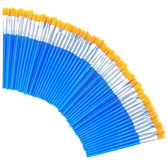 62 Pcs Flat Short Handle Small Paint Brushes for Teens, Paintbrushes Bulk for Detail Painting