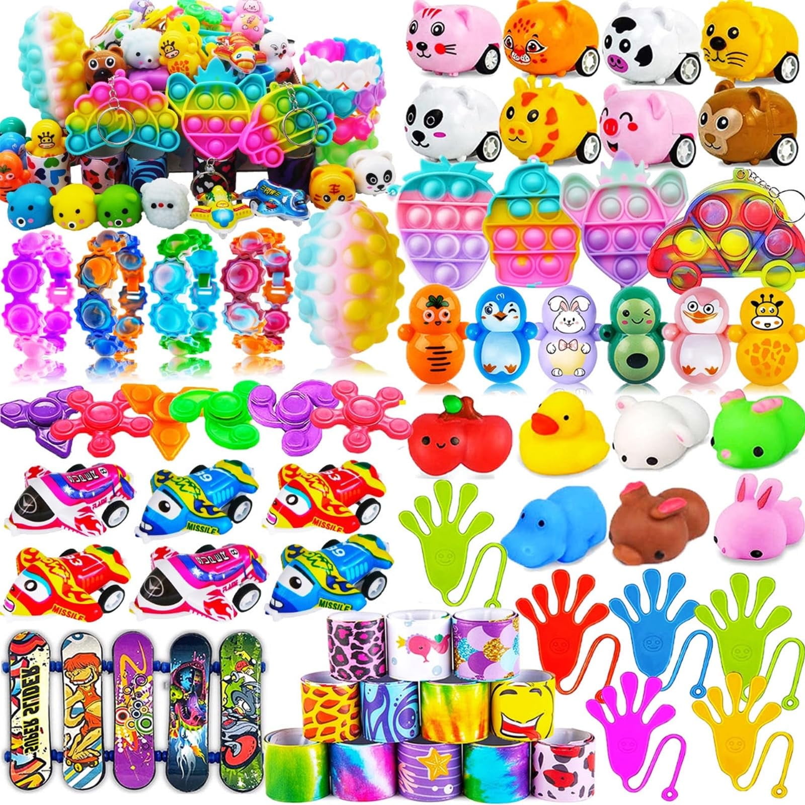 24pcs 3D Animal Pop Fidget Toys Bulk - Party Favors Suction Bath Toys For Kids Goodie Bag Stuffers