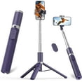 thumbnail image 1 of 62" Phone Tripod & Selfie Stick, Tripod for iPhone with Remote, All-in-1 Cell Phone Stand, Portable, Extendable Stand for Selfies Video Recording Vlog, Compatible with iPhone Android (Purple), 1 of 14