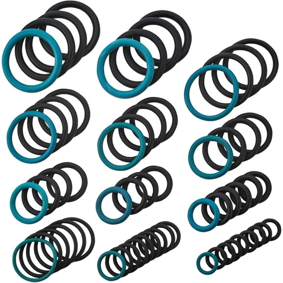 62 Piece O Ring Assortment Set Heavy Duty Rubber Rings For Professional Plumbing, Supplies, Tools, Automotive, Garage, Plumber, Mechanic, Workshops, Repairs, Air & Gas Connections -By Katzco
