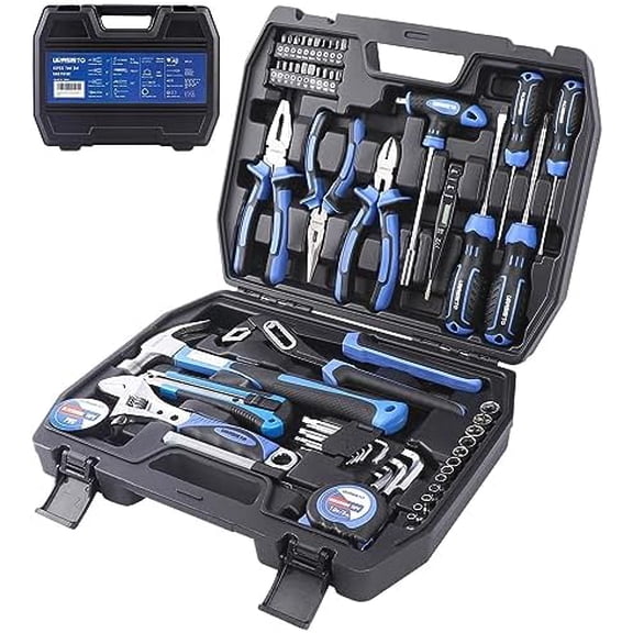 62 Piece Tools Set, General Household Tool Kit with Storage Toolbox, Basic Tool Set for Home, Garage, Apartment and Dorm$$Tools & Hardware Other