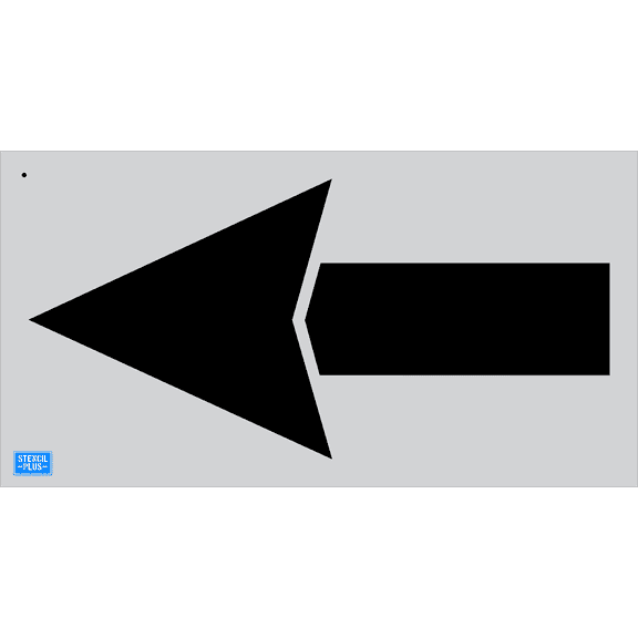 62" Straight Arrow Stencil Parking Lot Pavement Marking Stencil Thickness: .060