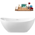 thumbnail image 1 of 62'' Streamline N590WH Freestanding Tub and Tray With Internal Drain, 1 of 1