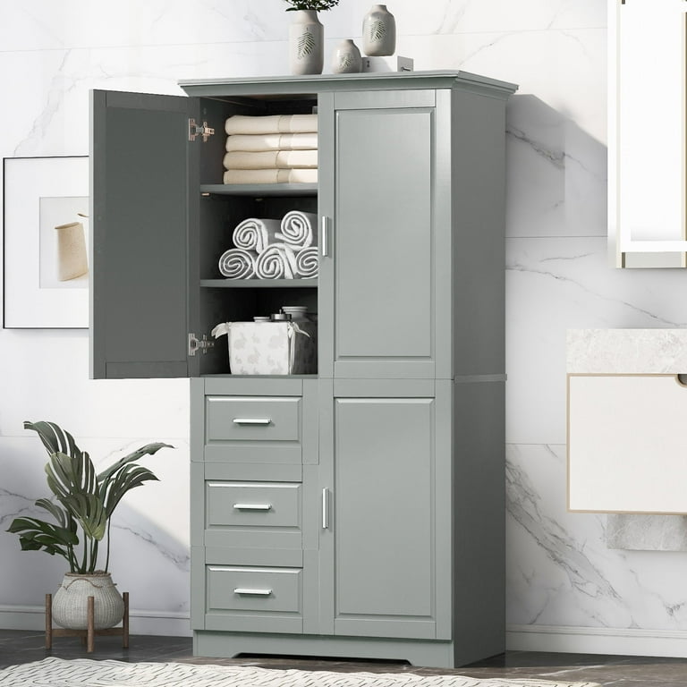 Tall grey cabinet for living room discount