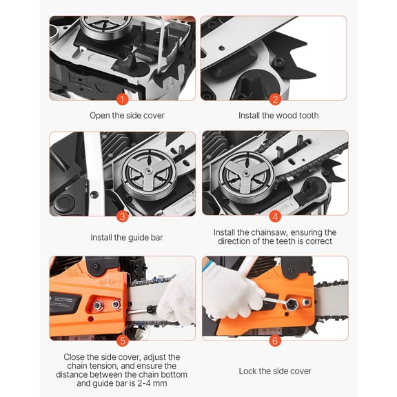 62 cc Gas Chainsaw,20"Gas Powered Chainsaw,3.8 HP Power Chain Saw with Non-Slip Handle,Gas-Powered Chainsaws with Dual Fuel Tanks,For Wood Cutting,Tree Trimming,and Land Clearing