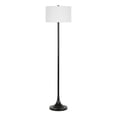 thumbnail image 1 of 62 in. Black Traditional Shaped Floor Lamp with White Frosted Glass Drum Shade, 1 of 1